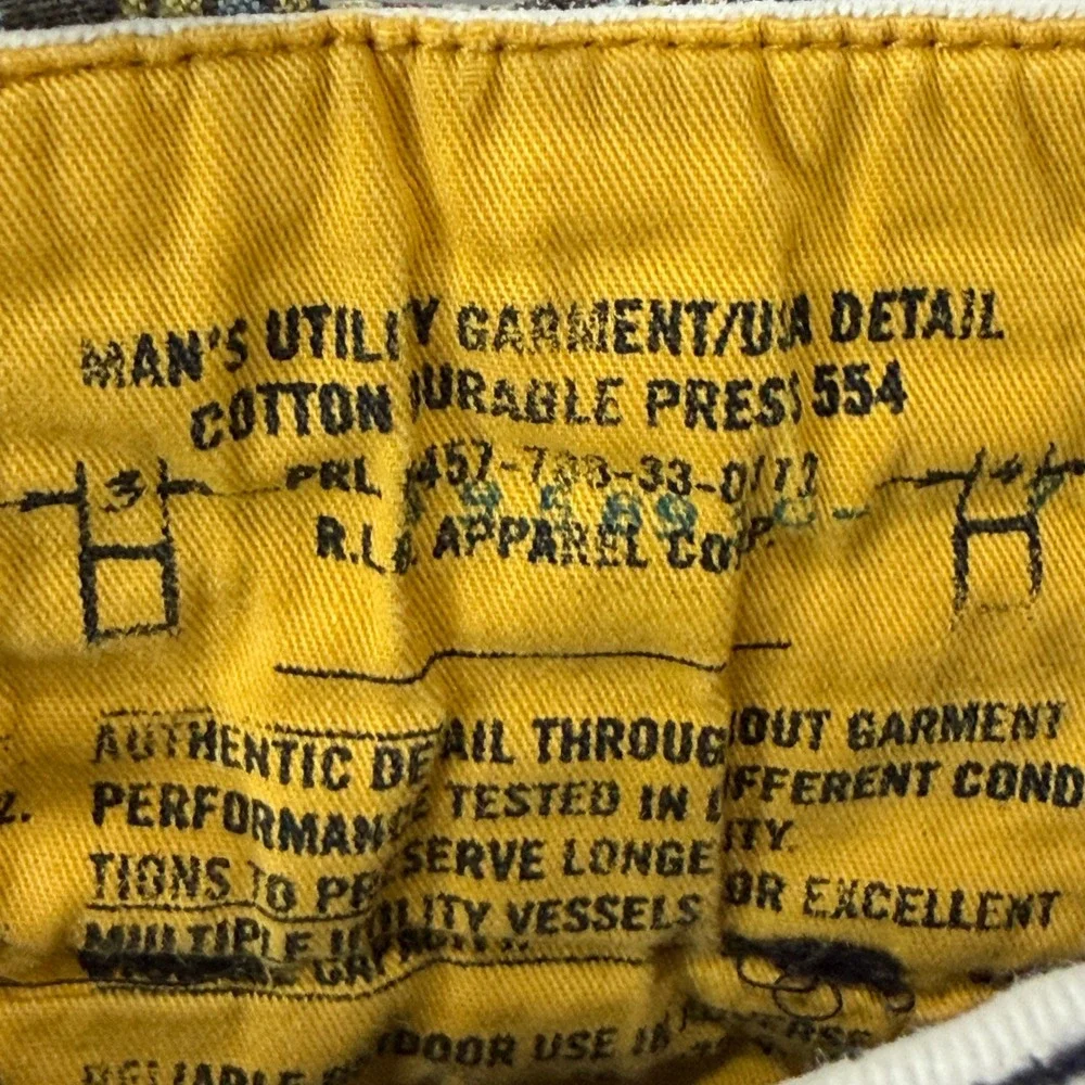 Vintage Polo Ralph Lauren Men Plaid Cargo Shorts Multi Color Type C-1 Utility 44